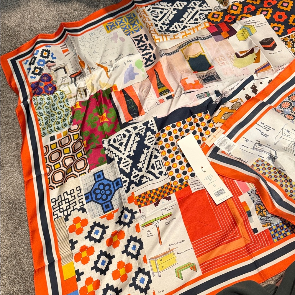 Tory Burch Multicolor Silk Scarf